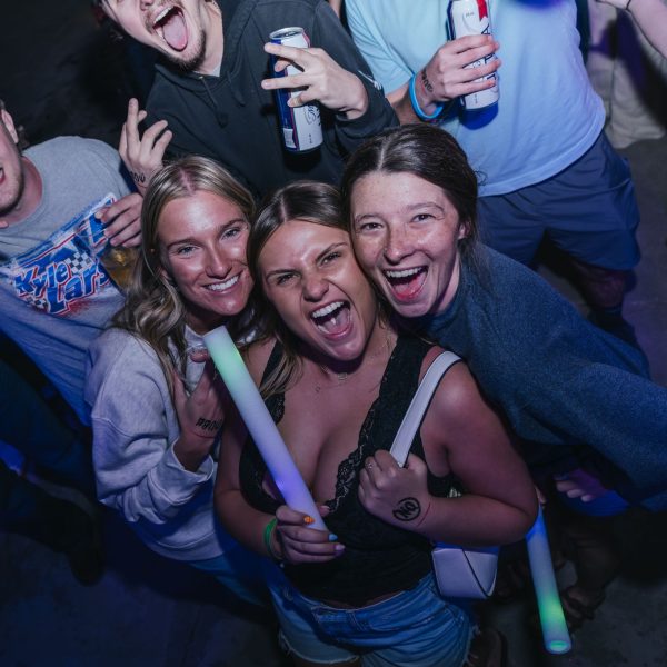 Three girls glow stick, PCB Spring Break 2026