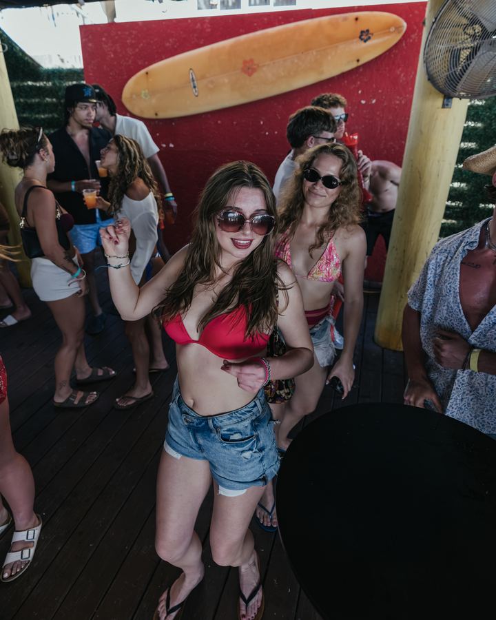 Girl dancing at a day party